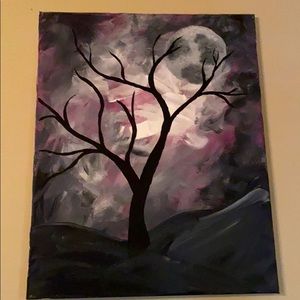Acrylic painting on stretched canvas